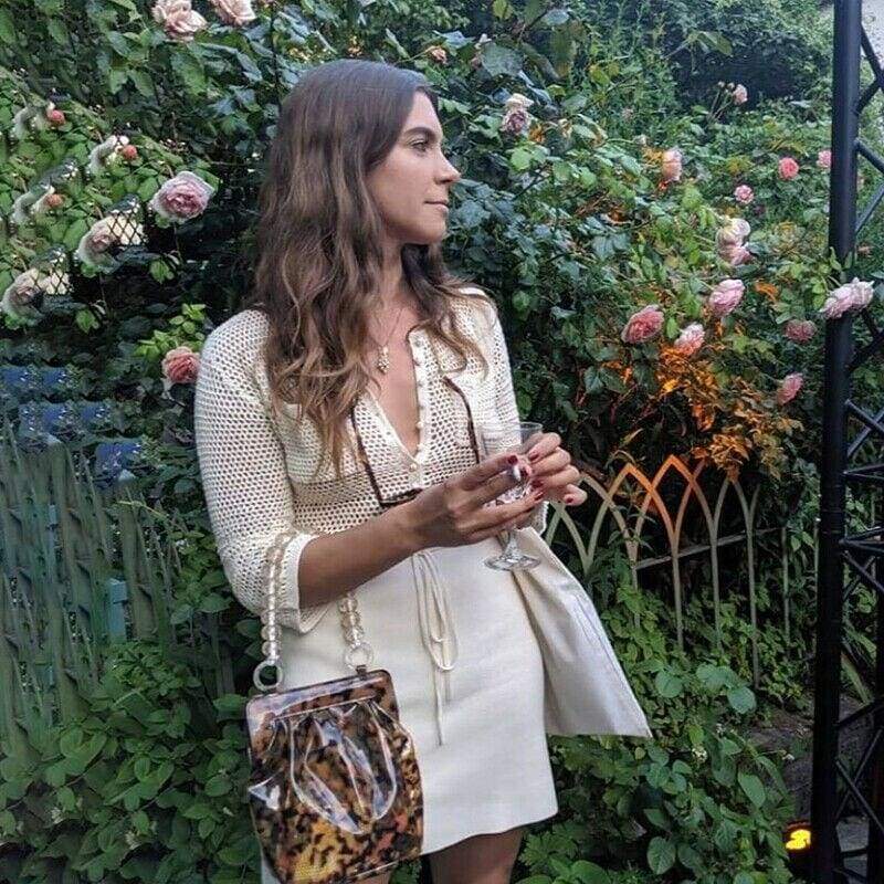 FashionSierra - Fashion Women's Long Sleeve Bodycon Dress Autumn Winter Knitwear Hollow Stretch Jumper Warm Casual Party Mini Dress - Image 3