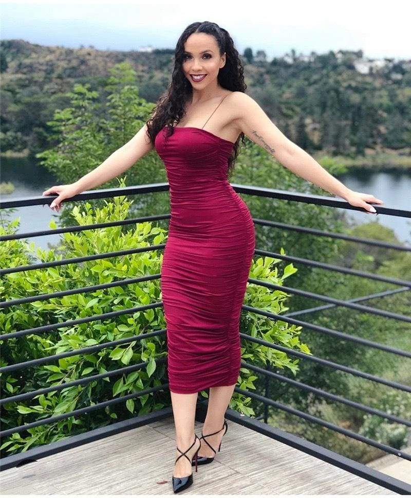 FashionSierra - Pleated Suspender Skirt Women Long Lace Dress - Image 14