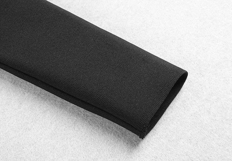 FashionSierra - Solid Color Dress Long Sleeve Large V-neck Bandage Dress - Image 16