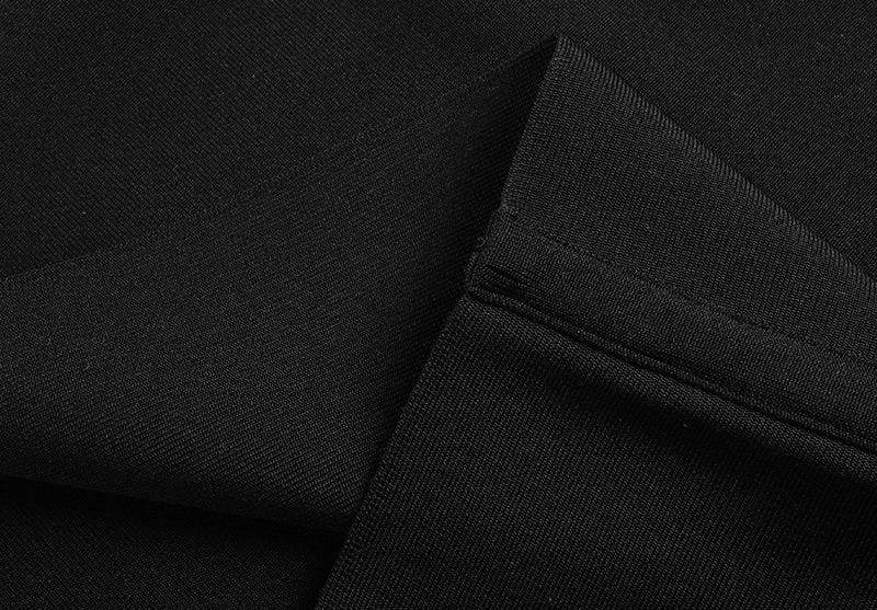 FashionSierra - Solid Color Dress Long Sleeve Large V-neck Bandage Dress - Image 18