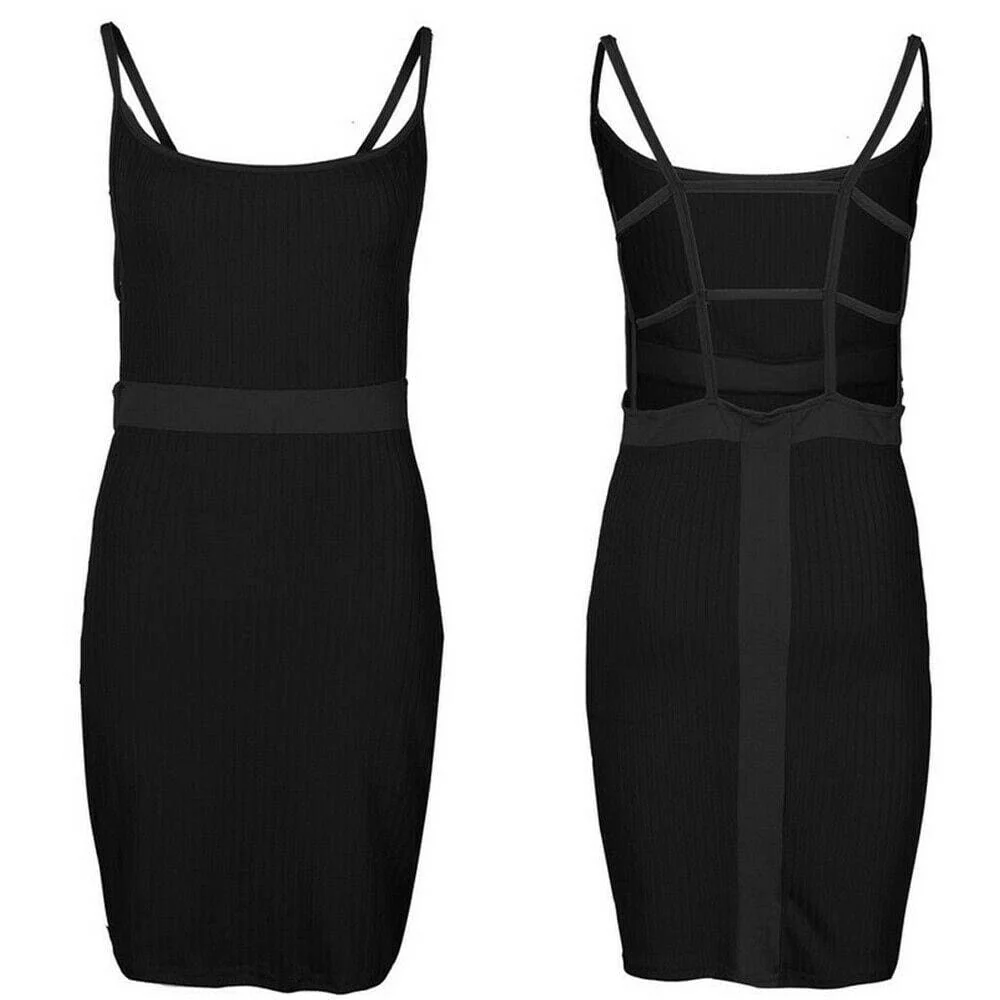 FashionSierra - Women Sexy Summer Bandage Bodycon Strappy Dress Ladies Summer Boho Backless Stretchy Package Hip Slim Sundress - Image 7