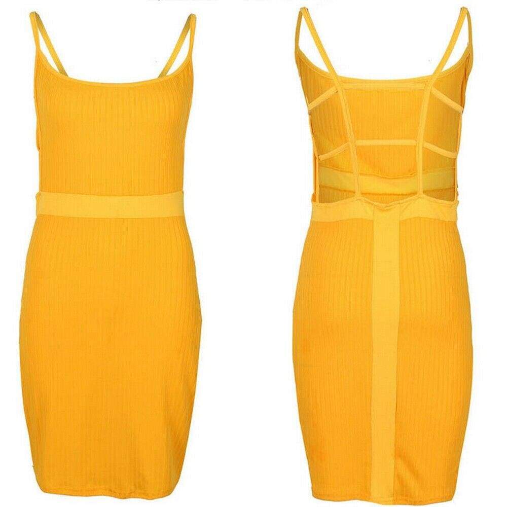 FashionSierra - Women Sexy Summer Bandage Bodycon Strappy Dress Ladies Summer Boho Backless Stretchy Package Hip Slim Sundress - Image 8